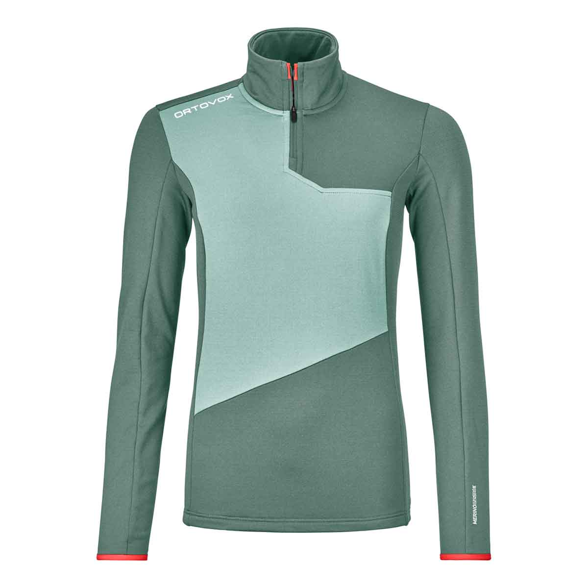 Ortovox Fleece Light Zip Neck Top Women's in Arctic Grey